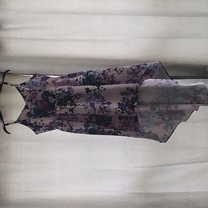 Emily Rose purple floral formal dress, girls size 14